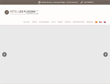 Tablet Screenshot of courchevel-hotel-flocons.com